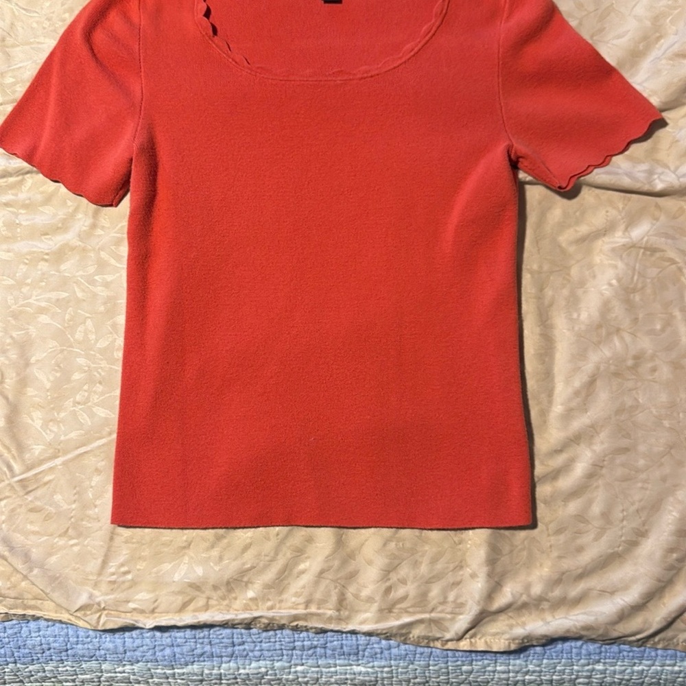 Ann Taylor Orange Short Sleeve Top